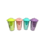 Pastel Renk Pipetli Bardak Matara 450 ml