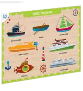Ahşap Deniz Taşıtları Eğitici Set