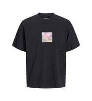 Jack & Jones JCOINTERLUDE Erkek Kısa Kollu Bisiklet Yaka Tişört (Siyah)