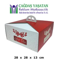 12 Kişilik Yaş Pasta Turta Kutusu 100 Adet - 042