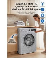 Fermuarlı Çamaşır Kurutma Makinesi Örtüsü Su Toz Geçirmez PVC