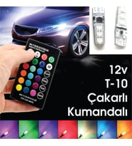 Silikon T10 Park Ampülü 12 Led Rgb Uzaktan Kumandalı Aydınlatma