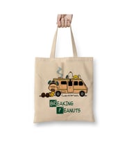 Breaking Bad Breaking Peanuts Beyaz Bez Çanta Uzun Saplı Alışveriş Çantası Plaj Çantası