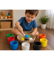 Northcity 3D Baskı Renk Eşleştirme ve Top Yakalama Oyunu - Montessori Eğitici Motor Beceri Oyuncağı