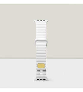 Cosmostech Akıllı Saat Watch için Uyumlu 42MM 44MM 45MM 49MM 1/2/3/4/5/6/se/7/8/ultra Silikon Kordon ve Kayışı Dalgalı Şerit Tasarım Beyaz