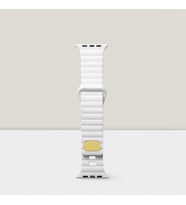 Cosmostech Akıllı Saat Watch için Uyumlu 42MM 44MM 45MM 49MM 1/2/3/4/5/6/se/7/8/ultra Silikon Kordon ve Kayışı Dalgalı Şerit Tasarım Beyaz