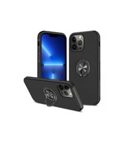 Apple İphone 13 Pro Max Kılıf Elit Yüzüklü Kapak - Siyah