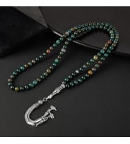 Kan Taşı Doğal Taş Tesbih 99luk - 6mm (Çok Renkli)