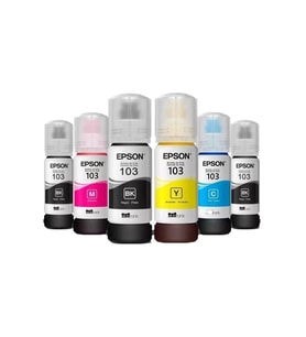 Epson 103 EcoTank L3151 Uyumlu Dört Renk +2 Siyah Mürekkep Takımı