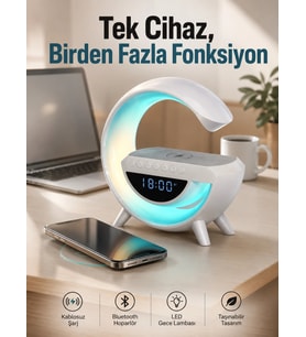 Android Uyumlu Akıllı Bluetooth Hoparlör Kablosuz Şarj Cihazı Standı