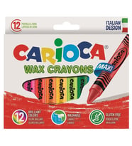 Carioca Wax Maxı Yıkanabilir Pastel Boya Kalemi 12'Li 42369