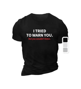 Baskılı Oversize Bisiklet Yaka T-shirt - Siyah