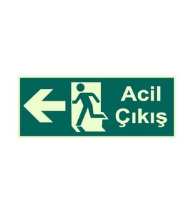 ESER - ACİL ÇIKIŞ SOL (Levha) 30x10