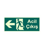 ESER - ACİL ÇIKIŞ SOL (Levha) 30x10