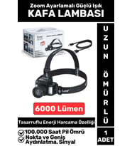 Profesyonel Kamp Avcı Balıkçı Deprem Yüksek Mesafeli 6000 Lümen Güçlü Işık Sensörlü KAFA LAMBASI