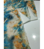 DESENLİ TOSCANA PELUŞ KUMAŞ (Turkuaz)
