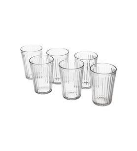 6'lı Sertleştirilmiş Cam Bardak Seti, 310 ml, 11 cm yüksekli, şık ve dayanıklı