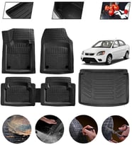 Kia Rio 2005-2011 Uyumlu Paspas Araca Özel Bagaj Havuzu MBS Siyah