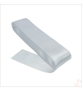 Saten Kurdele, 3cm x 10mt - Gümüş