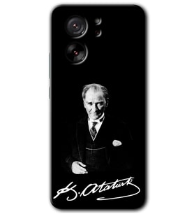 Xiaomi Mi 13T Pro Kılıf HD Desen Baskılı Arka Kapak - Atatürk İmza