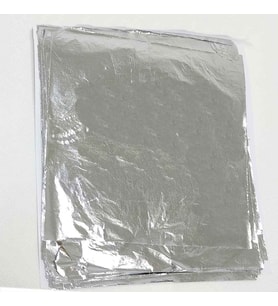 Epoksi Tasarım İçin Varak Yaprak 14X14 CM (10 adet)  Gümüş