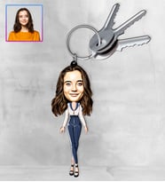 Kişiye Özel Karikatür Tasarım Anahtarlık 97245