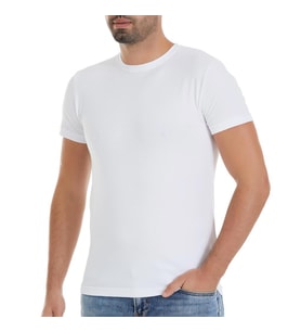 6 Adet Yıldız Erkek Likralı Kısa Kollu T-Shirt Fanila Beyaz 90