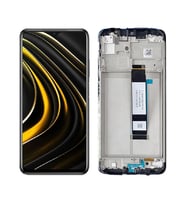 Xiaomi Poco M3 ile Uyumlu Lcd Ekran Dokunmatik Çıtalı (Siyah)