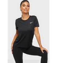 Nike Dri-Fit Miller Standart Kesim Kadın Spor Tişört (Siyah)