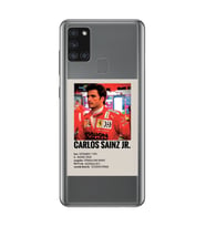 Samsung Galaxy A21S Uyumlu Carlos Sainz Desenli Şeffaf Telefon Kılıfı