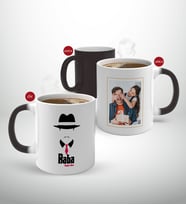 BK Gift Kişiye Özel Babalar Günü Hediyesi Fotoğraflı Sihirli Kupa Bardak-14 (Beyaz)