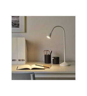Enerji Tasarruflu Beyaz LED Çalışma Masa Lambası, Şık ve Modern Tasarım (Krem)