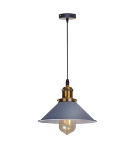 Rsylight Retro Dekoratif Tekli Gri Rustik Metal Sarkıt Avize 22 Cm