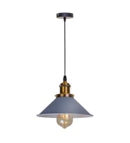 Rsylight Retro Dekoratif Tekli Gri Rustik Metal Sarkıt Avize 22 Cm