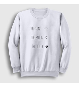 Presmono Unisex Beyaz The Sun The Moon The Truth Dizi Teen Wolf Sweatshirt 341231tt (Beyaz)