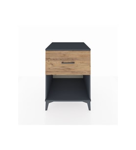 Kronos Komodin Tek Çekmeceli 60x59x80 Antrasit-Çam