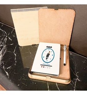Ceo Ahşap Kutulu Defter Kalem Set 002
