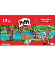 Pritt Pastel Boya 12 Renk Karton Kutu 1048061 1900 0644 (Çok Renkli)