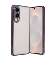 Samsung Galaxy S25 Edge Kamera Korumalı Lensli Silikon - Mor