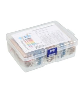 2600 Parça 1/4W Metal Film Direnç Seti %1 Tolerans 130 Çeşit Şeffaf Kutulu