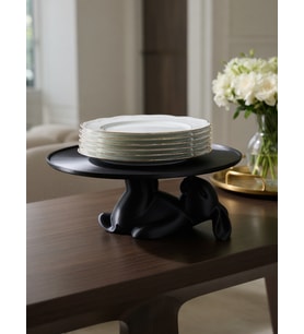 MYCRAFT3D Dekoratif Tavşan Figürlü Tatlı Tabağı Standı Pasta Standı Mutfak Servis Standı 15x15 Şık Hediye