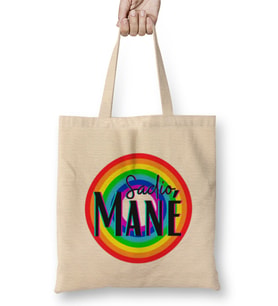 Sadio Mané - Vintage Retro Rainbow Style Bez Çanta Uzun Saplı
