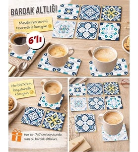 Dekoratif Desenler 13 7x7 – 6’lı Set Dekoratif Kare Tasarım