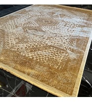 Elexus Halı Diamond 3846 Gri Gold Modern Salon Halısı