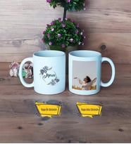 İsme Özel Doğum Günü Hediyesi Kupa Bardak Beyaz Fotoğraflı