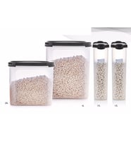 Tupperware 4 lü  Çeyiz Oval  Saklama Set Siyah Kapak ESC