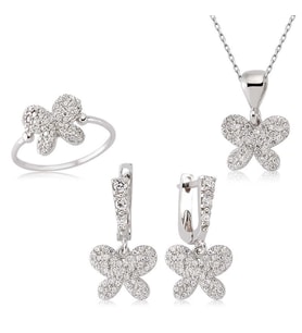 Gümüş Kelebek Bayan Set