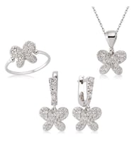 Gümüş Kelebek Bayan Set