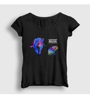 Presmono Kadın Siyah The 2nd Law Muse T-Shirt 70591tt