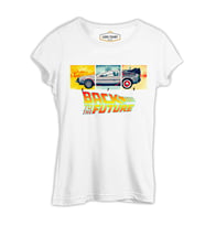 Back To The Future 1955-1985-2015 Beyaz Kadın Tshirt